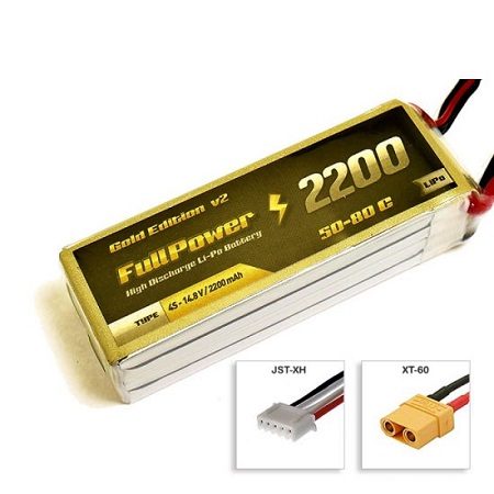 FullPower 4S 14.8V 2200mAh 50C Gold Edition V2 XT60